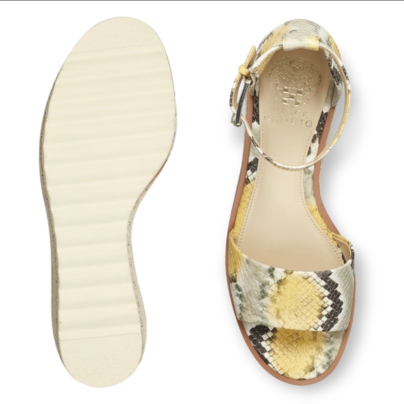 SOLD - VINCE CAMUTO Leather Wedge Summer Sandal Ladies 7.5 - Picture 7 of 16